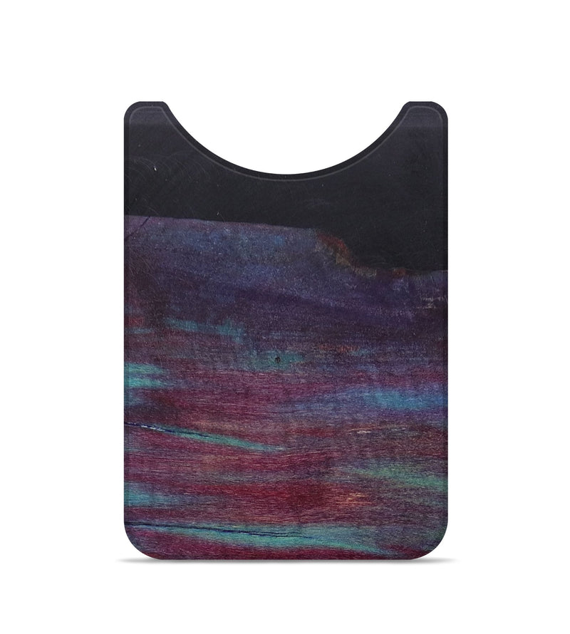 Live Edge Wood+Resin Wallet - Shaniqua (Pure Black, 673200)
