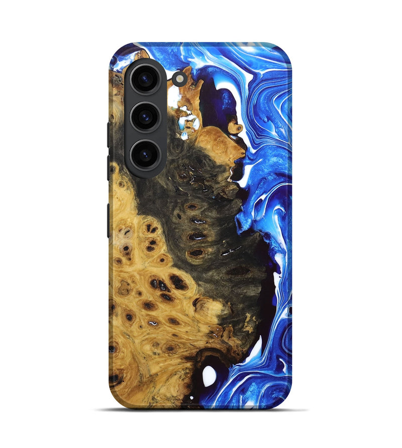 Galaxy S23 Wood+Resin Live Edge Phone Case - Joyce (Blue, 673215)