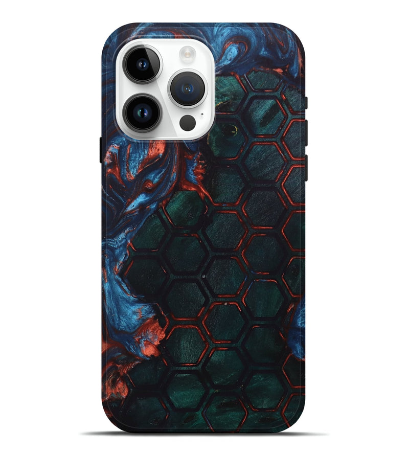 iPhone 15 Pro Max Wood+Resin Live Edge Phone Case - Annabelle (Pattern, 673222)