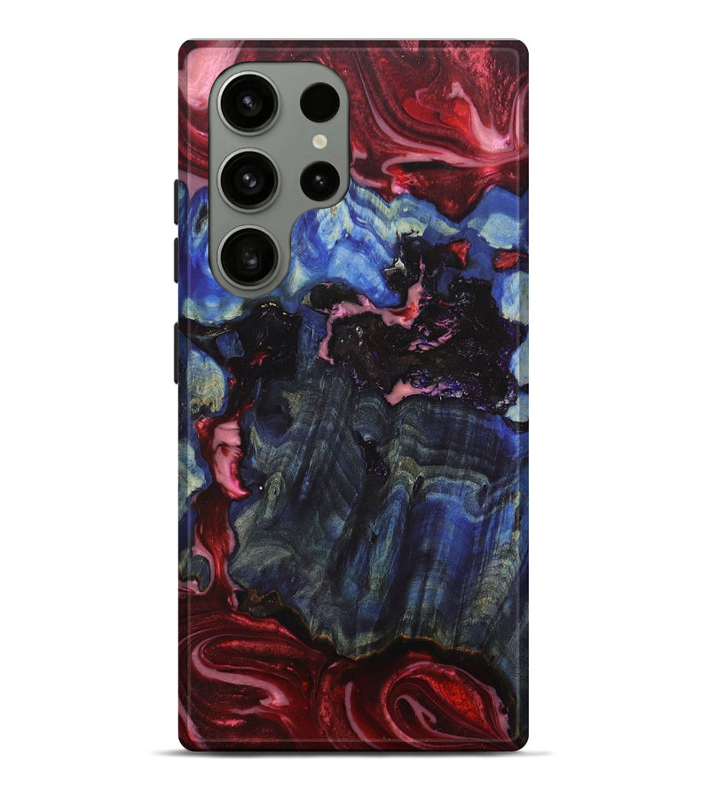 Galaxy S23 Ultra Wood+Resin Live Edge Phone Case - Peyton (Red, 673239)