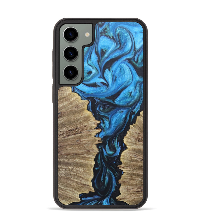 Galaxy S23 Plus Wood+Resin Phone Case - Keaton (Blue, 673283)