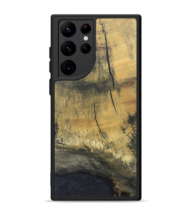 Galaxy S22 Ultra Wood+Resin Phone Case - Tia (Wood Burl, 673289)