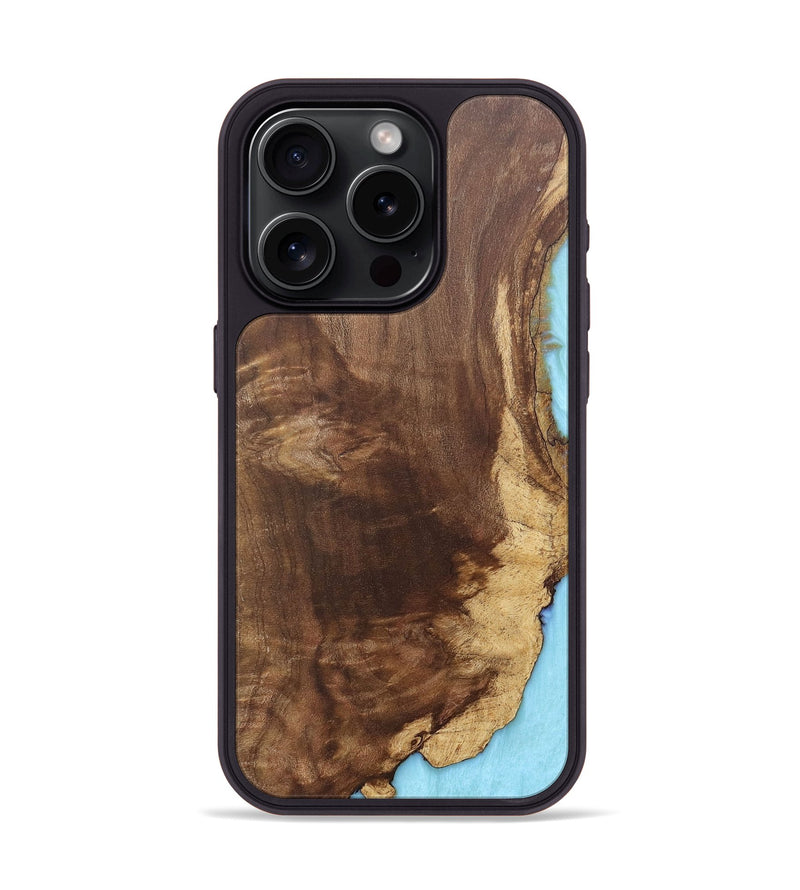 iPhone 15 Pro Wood+Resin Phone Case - Ashlee (Wood Burl, 673292)