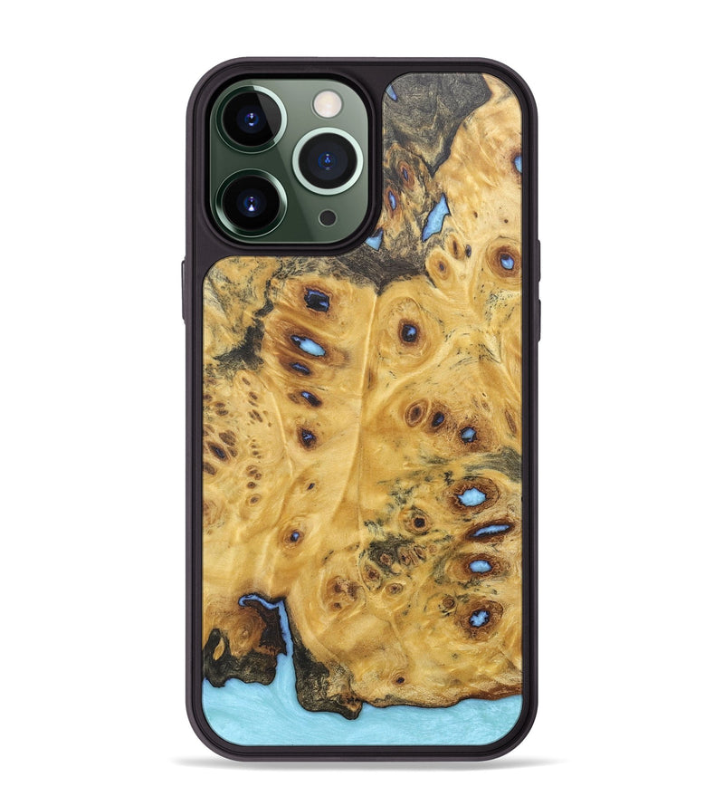 iPhone 13 Pro Max Wood+Resin Phone Case - Victor (Wood Burl, 673294)