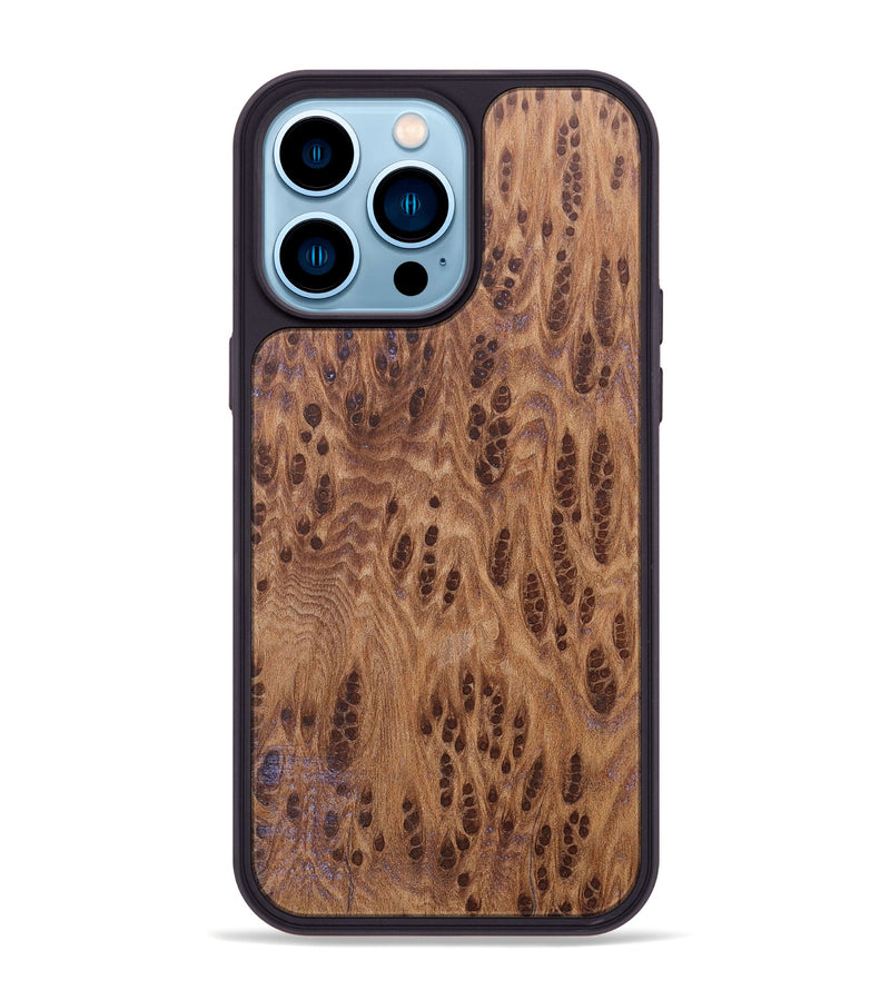 iPhone 14 Pro Max Wood+Resin Phone Case - Kailani (Wood Burl, 673296)