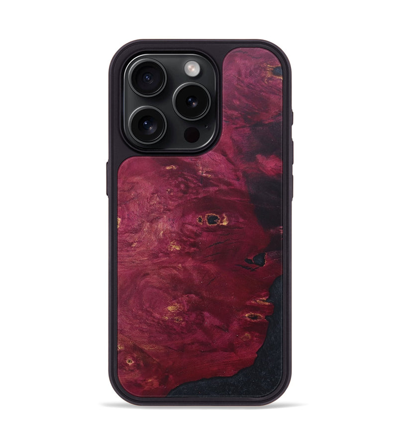 iPhone 15 Pro Wood+Resin Phone Case - Riley (Wood Burl, 673298)