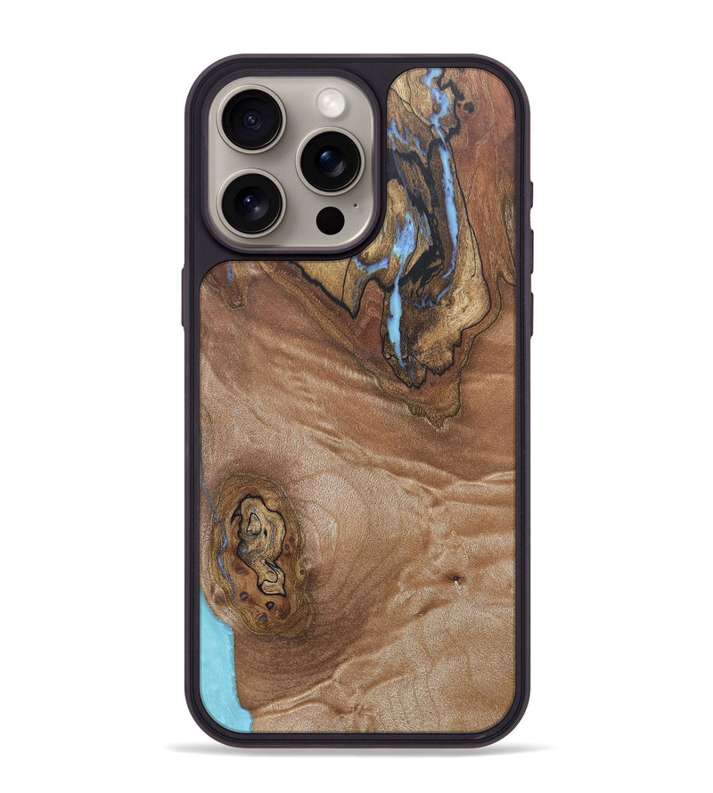 iPhone 15 Pro Max Wood+Resin Phone Case - Eloise (Wood Burl, 673302)