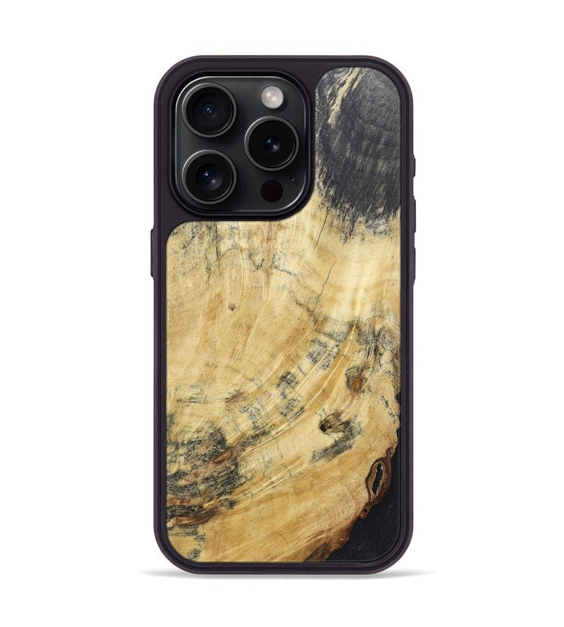 iPhone 15 Pro Wood+Resin Phone Case - Alivia (Wood Burl, 673306)