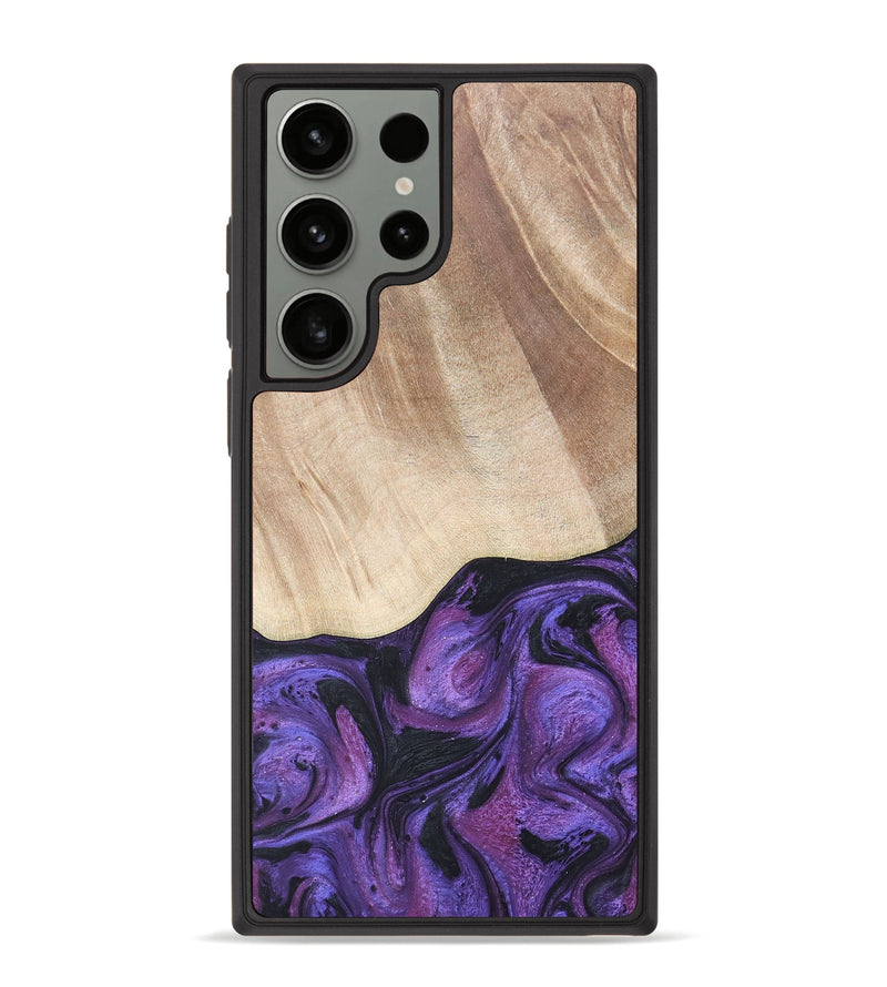 Galaxy S23 Ultra Wood+Resin Phone Case - Brenna (Purple, 673442)