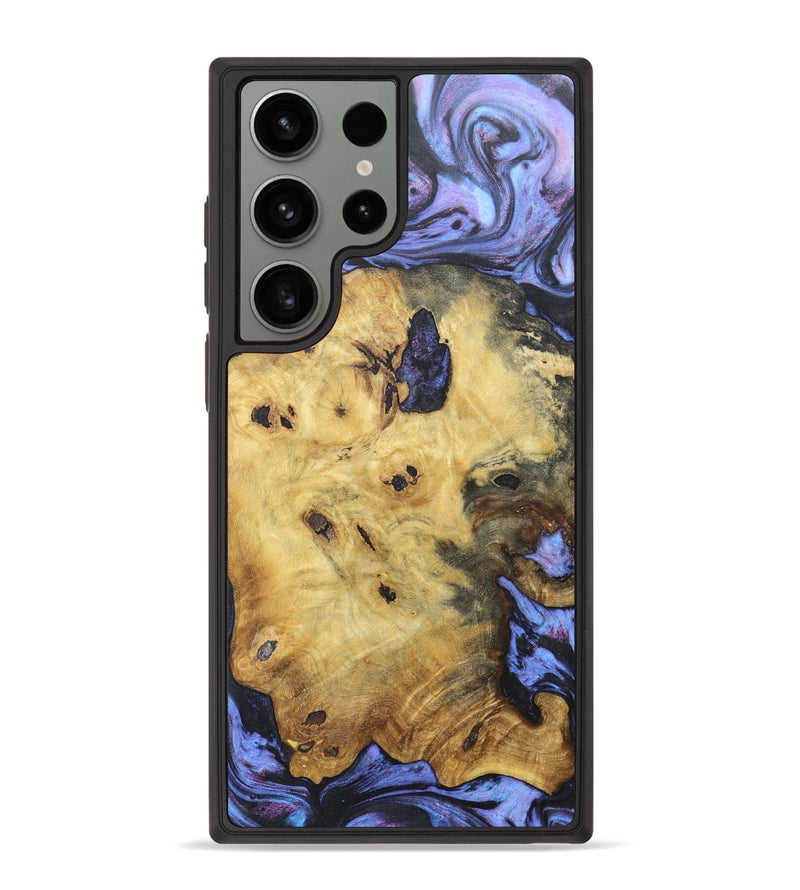 Galaxy S23 Ultra Wood+Resin Phone Case - Desmond (Purple, 673446)