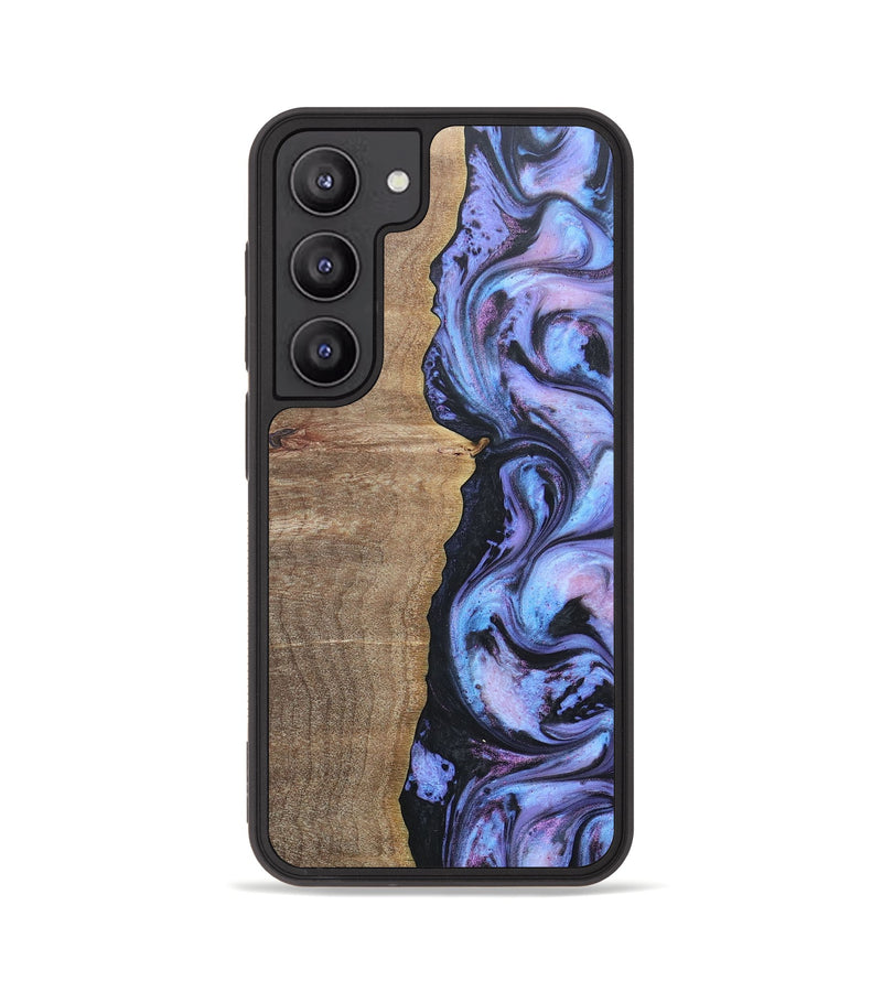 Galaxy S23 Wood+Resin Phone Case - Vera (Purple, 673454)