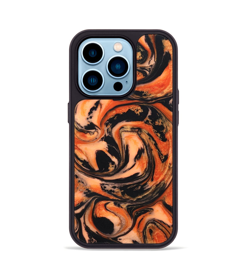 iPhone 14 Pro Wood+Resin Phone Case - Beau (Lava, 673509)