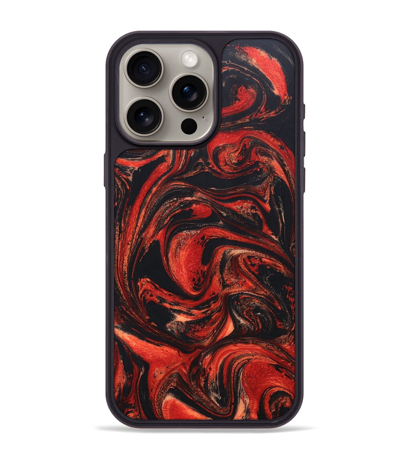 iPhone 15 Pro Max Wood+Resin Phone Case - Nataly (Lava, 673526)
