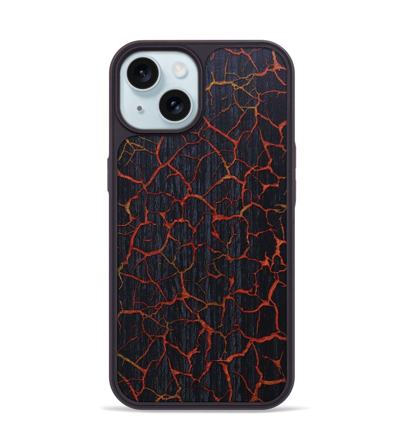 iPhone 15 Wood+Resin Phone Case - Ida (Lava, 673531)