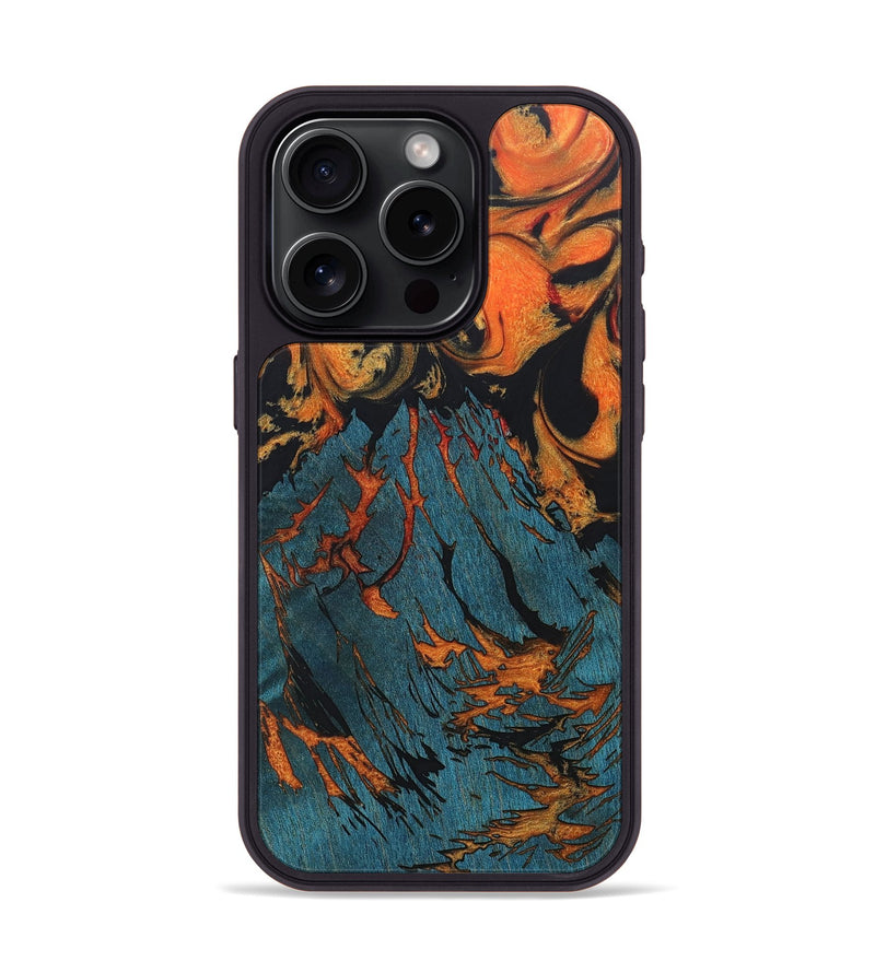 iPhone 15 Pro Wood+Resin Phone Case - Chelsea (Lava, 673532)