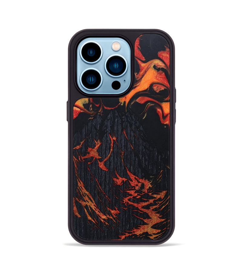 iPhone 14 Pro Wood+Resin Phone Case - Bentley (Lava, 673545)