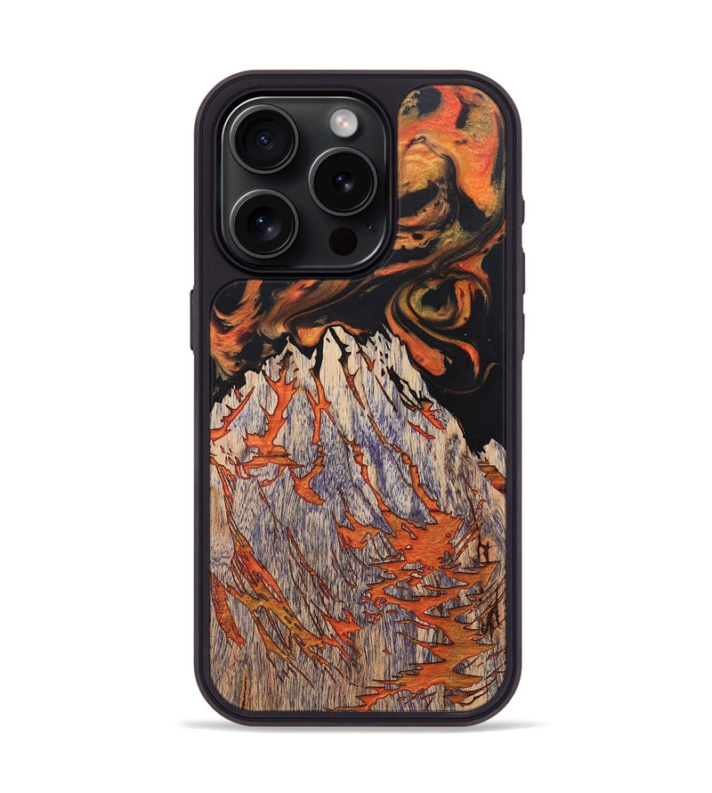 iPhone 15 Pro Wood+Resin Phone Case - Sloane (Lava, 673546)