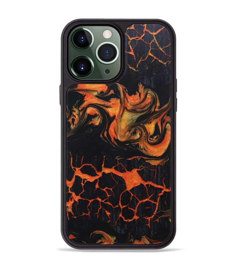 iPhone 13 Pro Max Wood+Resin Phone Case - Cameron (Lava, 673559)