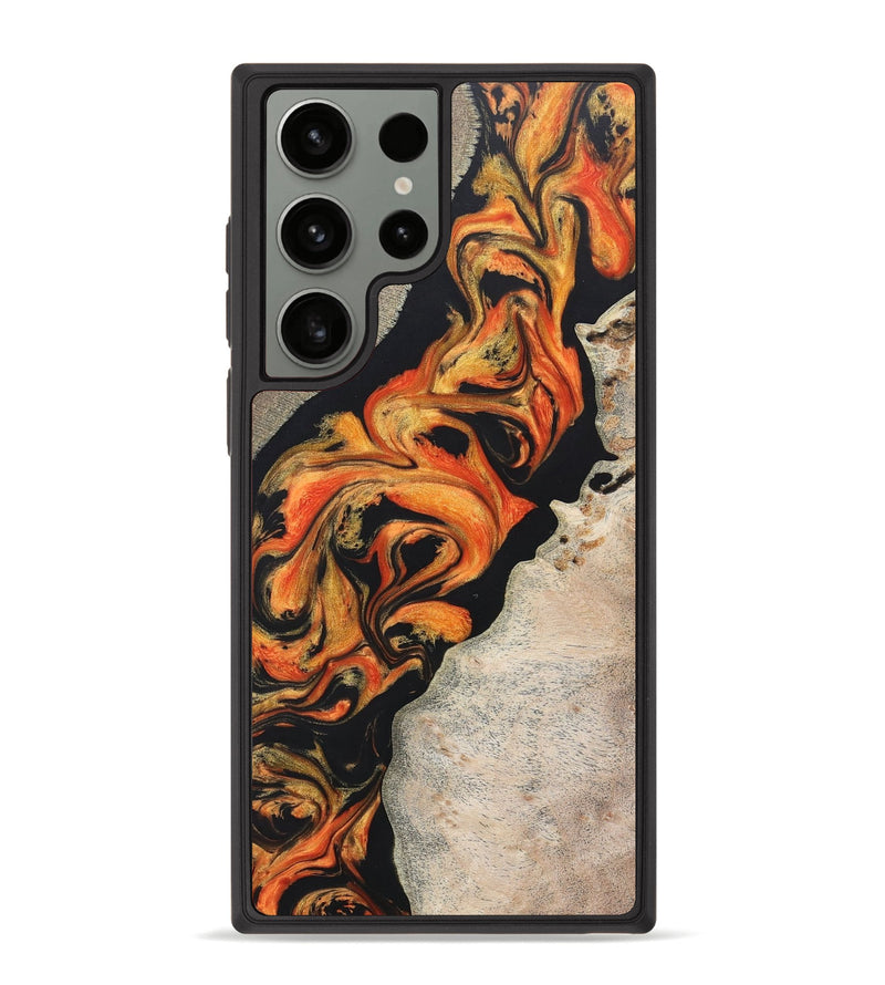 Galaxy S23 Ultra Wood+Resin Phone Case - Bernice (Lava, 673563)