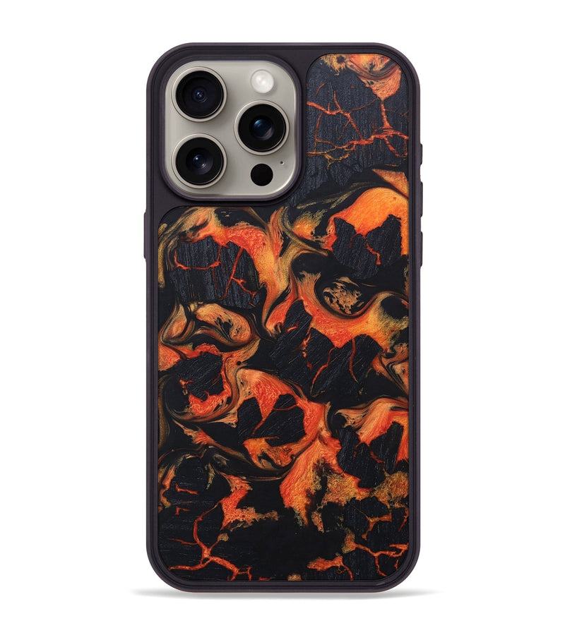 iPhone 15 Pro Max Wood+Resin Phone Case - Evangeline (Lava, 673568)