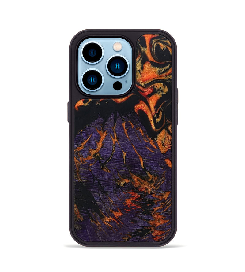 iPhone 14 Pro Wood+Resin Phone Case - Phoebe (Lava, 673572)