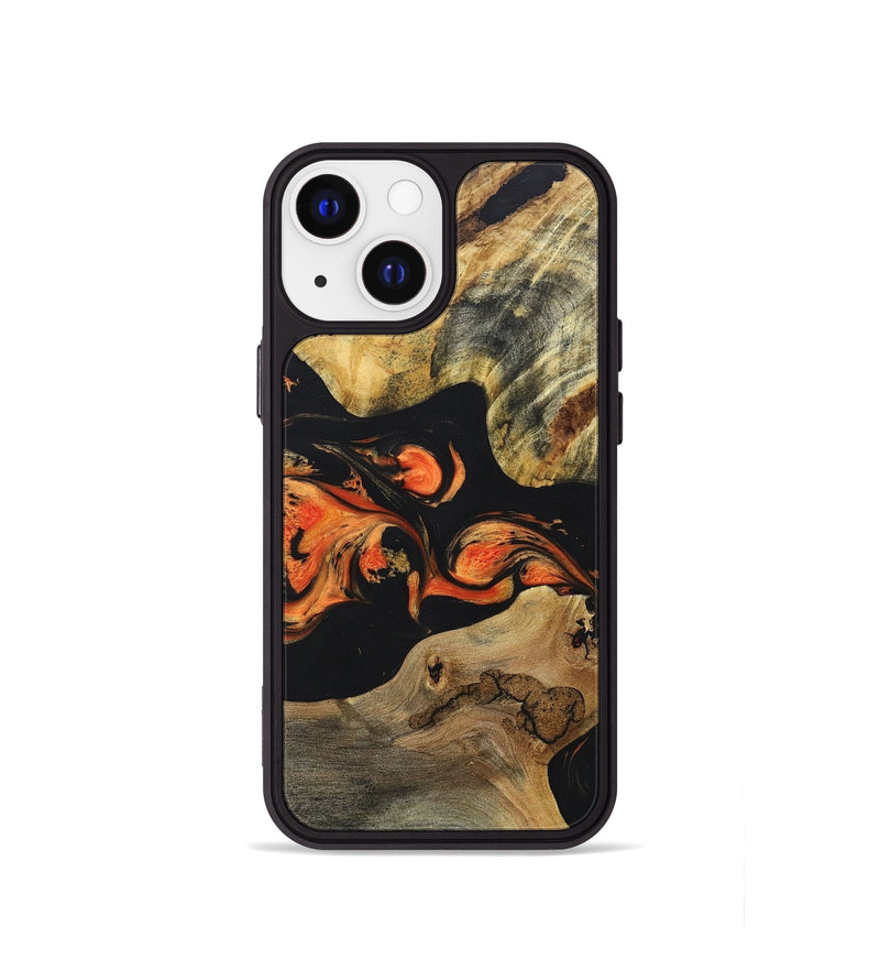 iPhone 13 mini Wood+Resin Phone Case - Marcus (Lava, 673573)