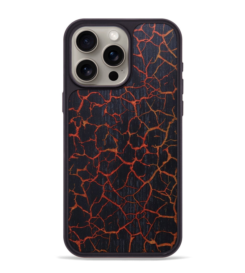 iPhone 15 Pro Max Wood+Resin Phone Case - Bobbie (Lava, 673576)