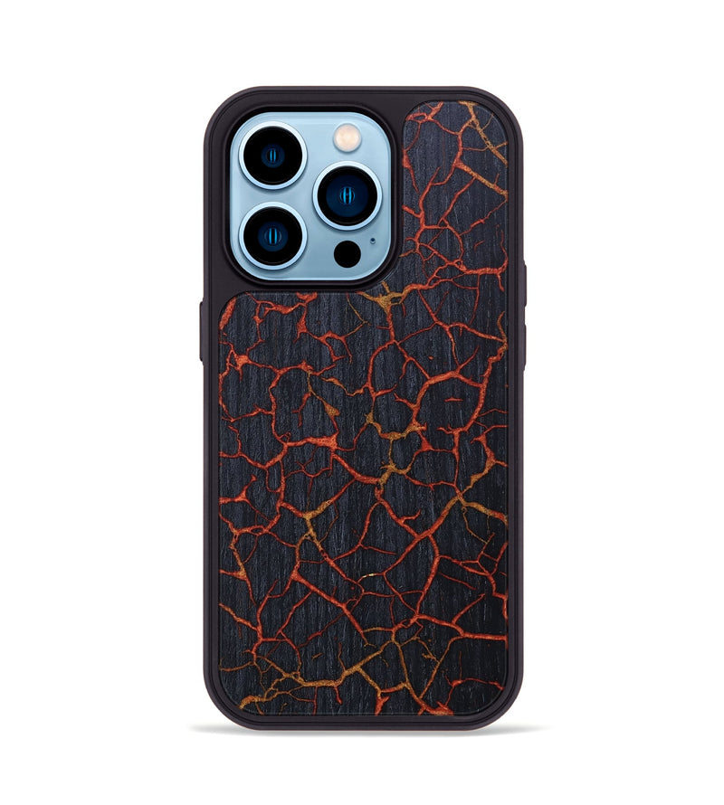 iPhone 14 Pro Wood+Resin Phone Case - Earl (Lava, 673580)