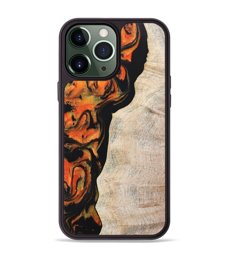 iPhone 13 Pro Max Wood+Resin Phone Case - Claire (Lava, 673584)