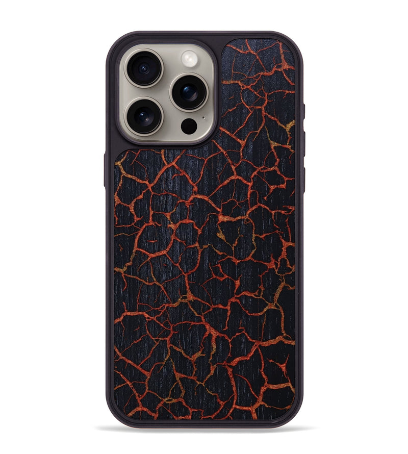 iPhone 15 Pro Max Wood+Resin Phone Case - Christy (Lava, 673585)