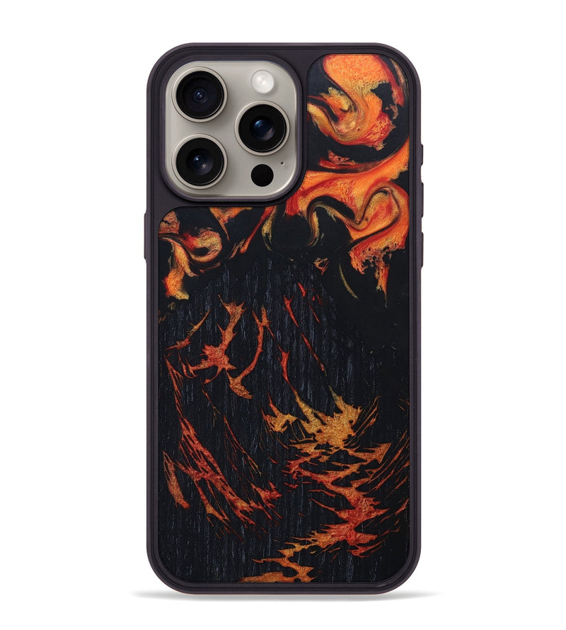 iPhone 15 Pro Max Wood+Resin Phone Case - Diana (Lava, 673590)
