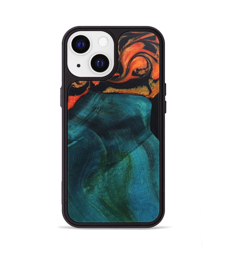 iPhone 13 Wood+Resin Phone Case - Tommy (Lava, 673591)