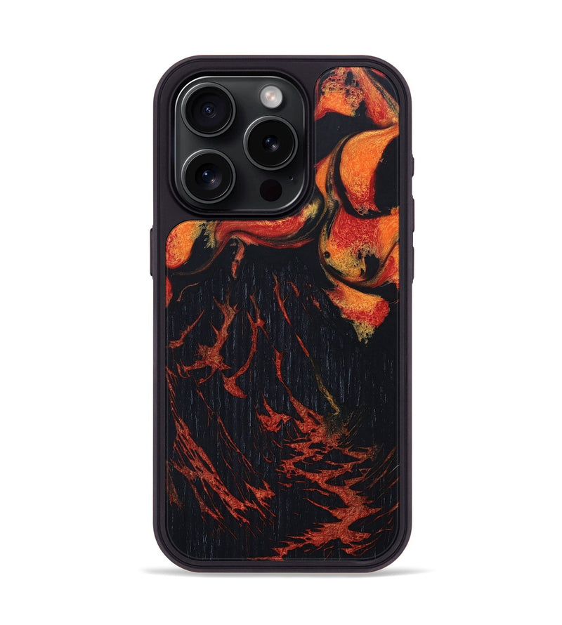 iPhone 15 Pro Wood+Resin Phone Case - Monique (Lava, 673594)