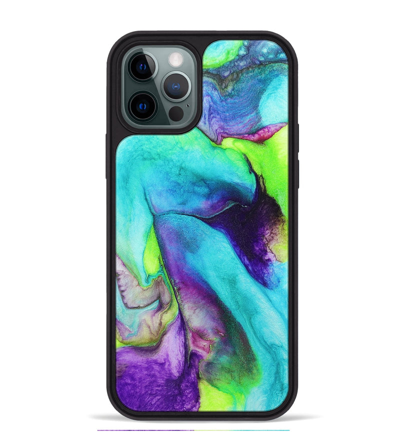 iPhone 12 Pro Max ResinArt Phone Case - Olive (Watercolor, 673610)