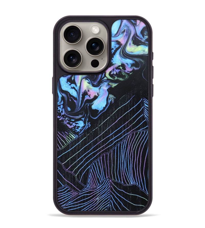 iPhone 15 Pro Max Wood+Resin Phone Case - Adonis (Aurora, 673643)