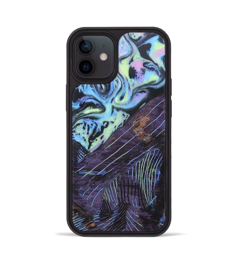 iPhone 12 Wood+Resin Phone Case - Bradley (Aurora, 673648)