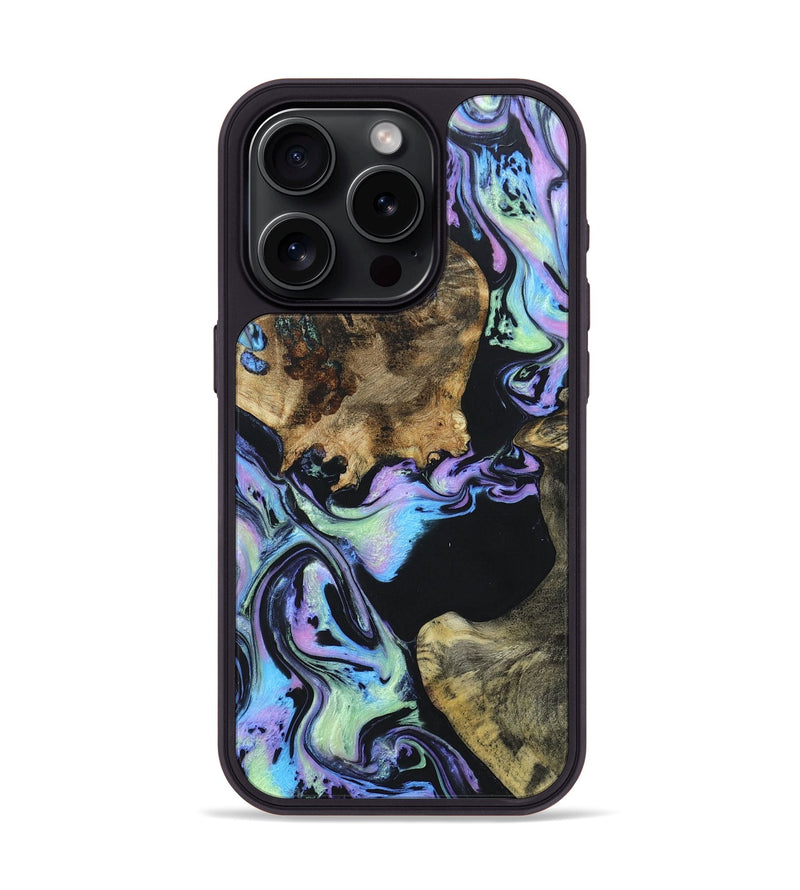 iPhone 15 Pro Wood+Resin Phone Case - Nia (Aurora, 673653)