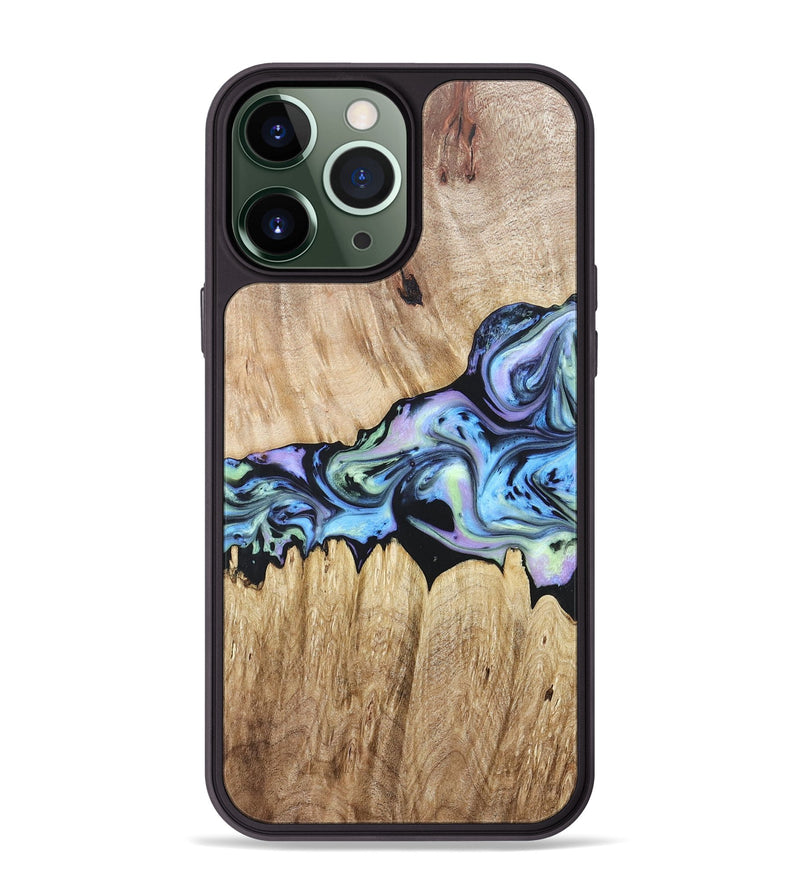 iPhone 13 Pro Max Wood+Resin Phone Case - Jermaine (Aurora, 673661)
