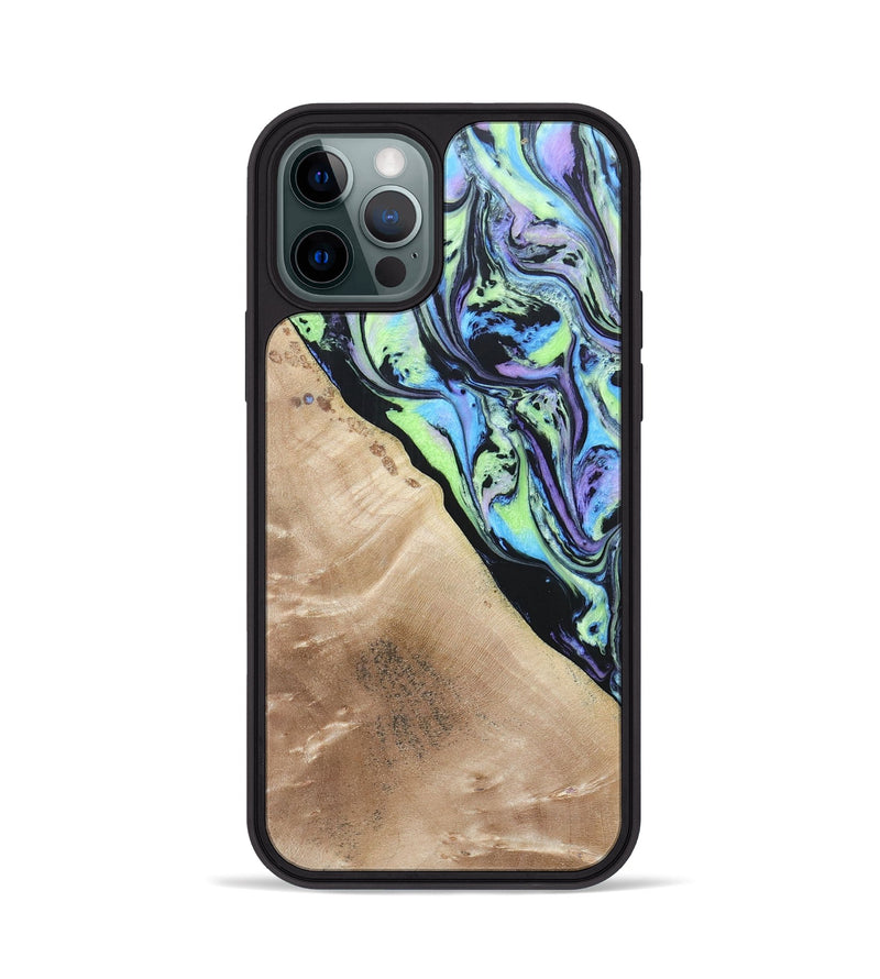 iPhone 12 Pro Wood+Resin Phone Case - Robin (Aurora, 673665)