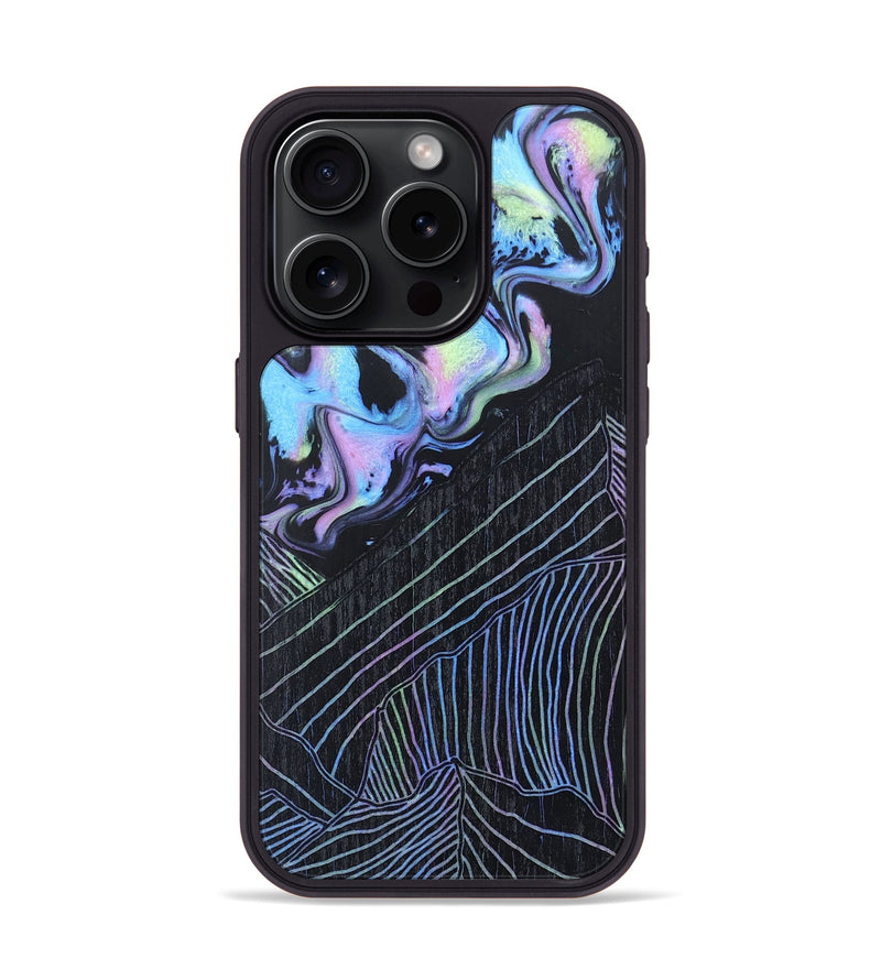 iPhone 15 Pro Wood+Resin Phone Case - Keri (Aurora, 673673)