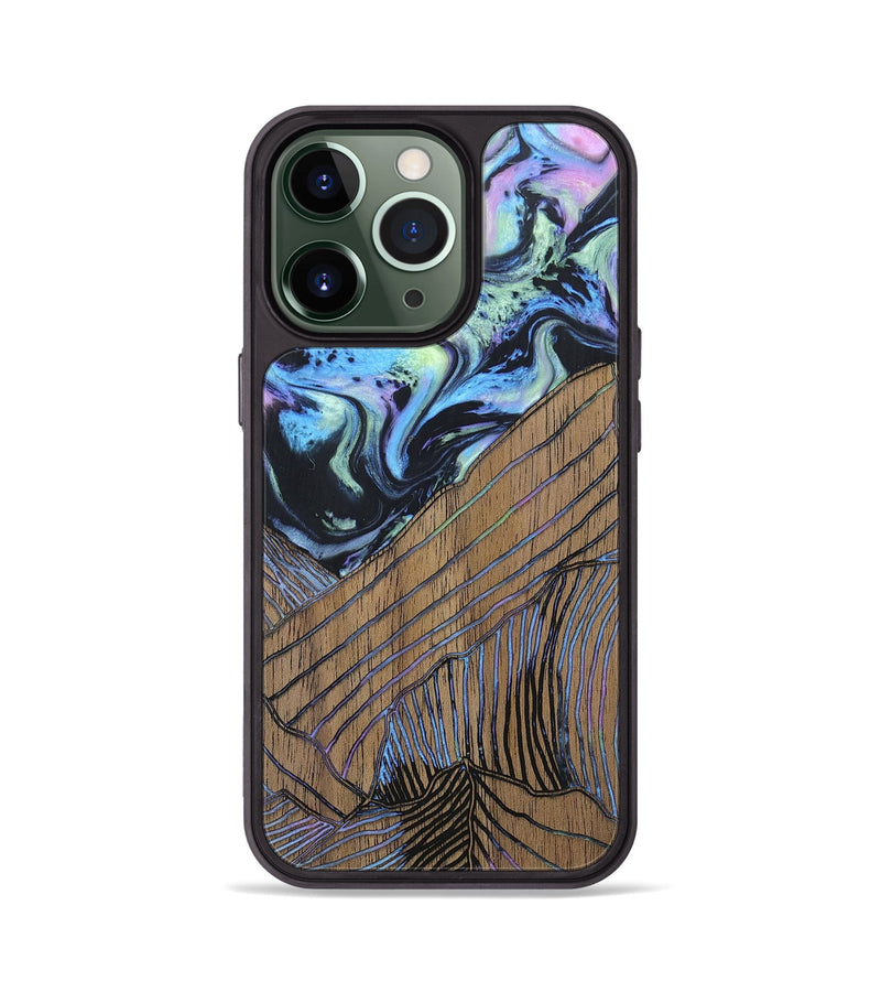 iPhone 13 Pro Wood+Resin Phone Case - Esteban (Aurora, 673682)