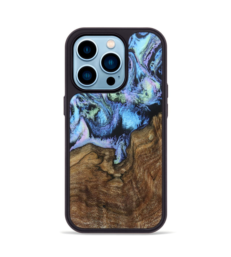 iPhone 14 Pro Wood+Resin Phone Case - Deanna (Aurora, 673719)
