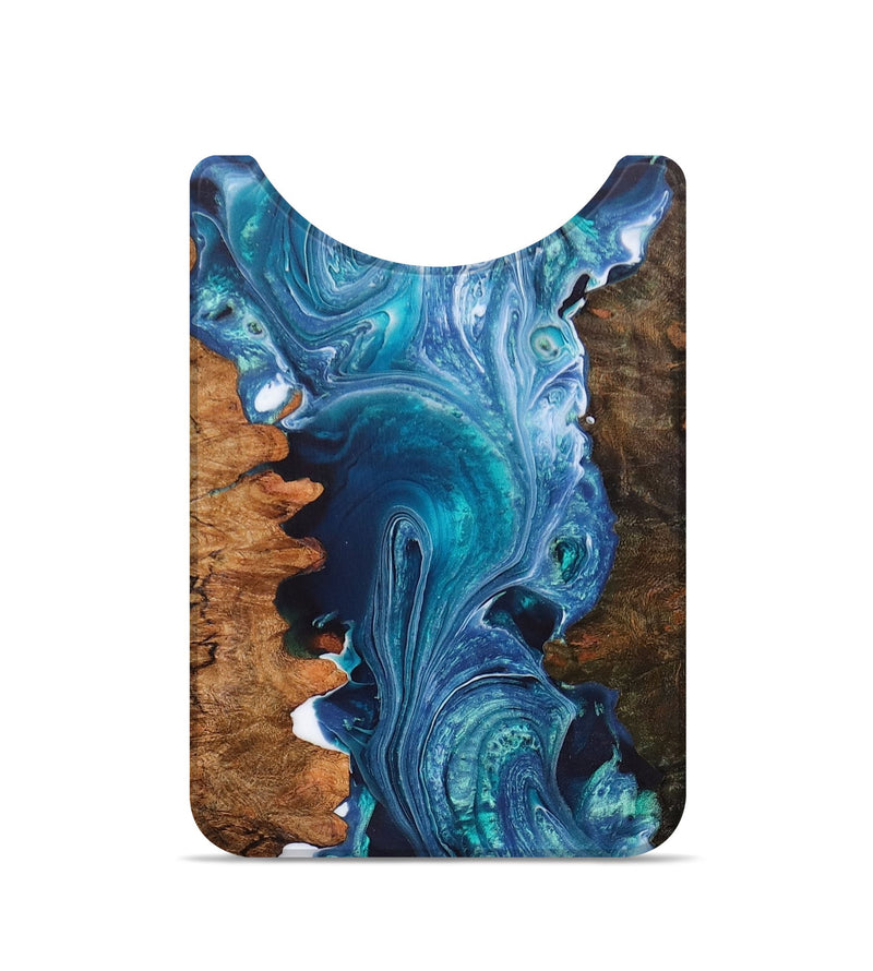 Live Edge Wood+Resin Wallet - Angelique (Blue, 673721)