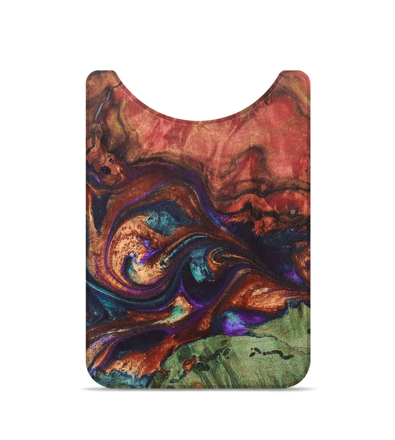 Live Edge Wood+Resin Wallet - Latoya (Red, 673723)