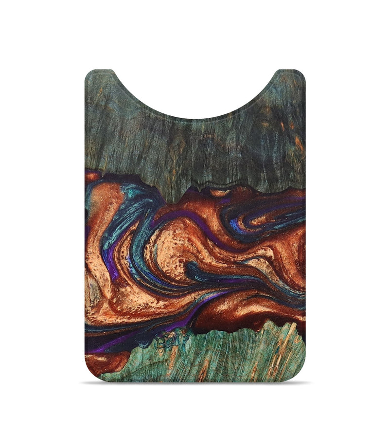 Live Edge Wood+Resin Wallet - Tyrone (Red, 673725)