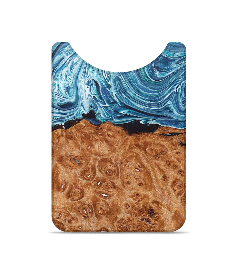 Live Edge Wood+Resin Wallet - Ella (Blue, 673732)