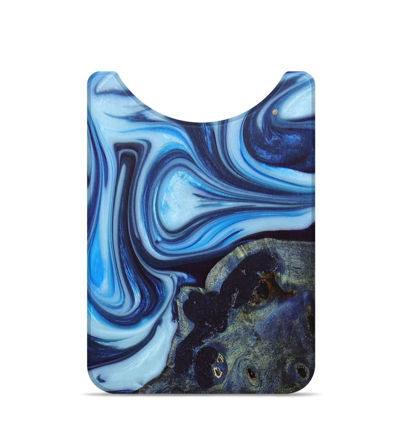 Live Edge Wood+Resin Wallet - Lacy (Blue, 673736)