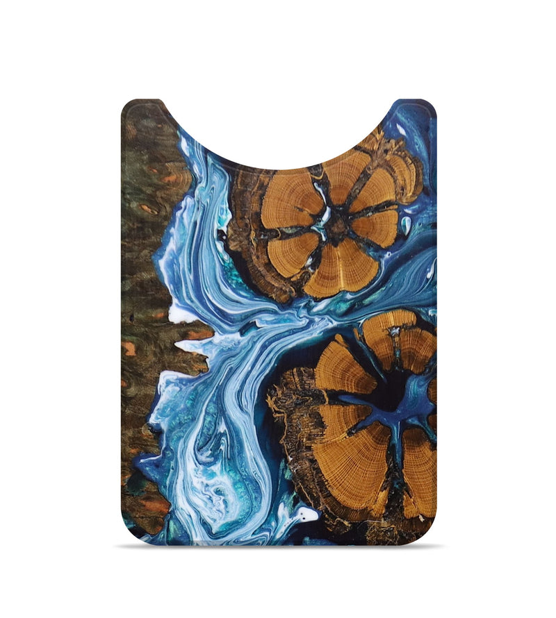 Live Edge Wood+Resin Wallet - Maxine (Blue, 673737)