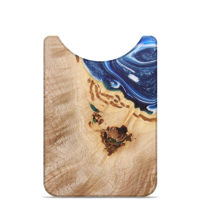 Live Edge Wood+Resin Wallet - Clara (Blue, 673738)