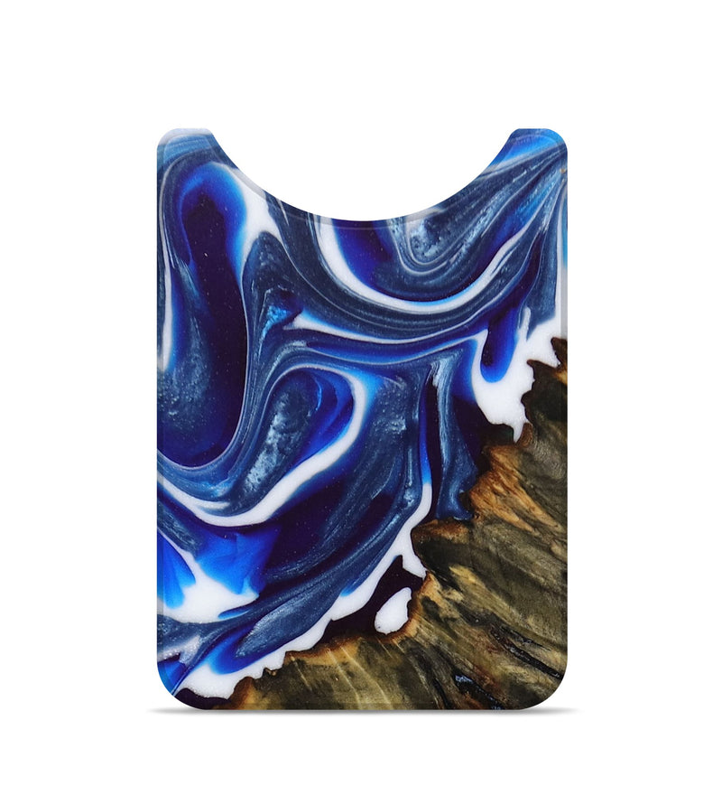 Live Edge Wood+Resin Wallet - Tamika (Blue, 673748)
